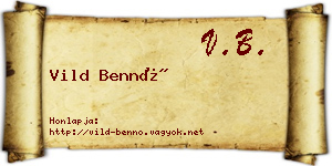 Vild Bennó névjegykártya